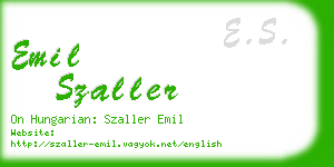 emil szaller business card